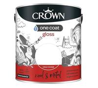 Crown One Coat Gloss, Pure Brilliant White (750ml)