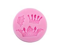 Crown Pattern Silicone Clay Chocolate Fondant Cake Decorating Mould Pink