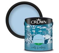 Crown Walls and Ceilings Silk Emulsion Paint, Powder Blue 2.5L