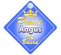 Crown Prince Angus On Board Personalised Baby / Child Boys Car Sign