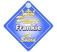 Crown Prince Frankie On Board Personalised Baby / Child Boys Car Sign