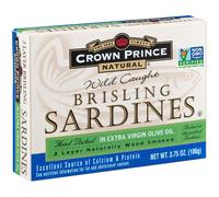 Crown Prince Natural, Brisling Sardines, in Extra Virgin Olive Oil, 3.75 oz (106 g)