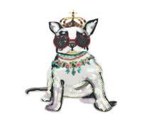 Crown Puppy Sequin Cloth Embroidery Patch for Blouse Bags
