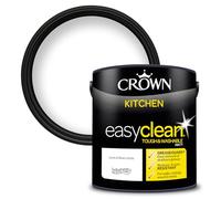 Crown Easyclean Kitchen Matt Emulsion, 2.5L, Pure Brilliant White