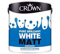Crown Paints Matt Emulsion Pure Brilliant White 2.5L 5023067
