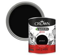 Crown - Wood & Metal Quick Dry Gloss - 750ml Jet Black