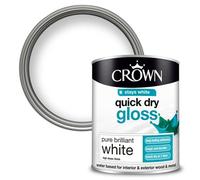 Crown Quick Dry Gloss Pure Brilliant White - 750Ml