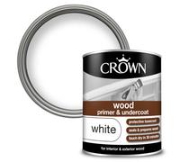 Crown Quick Dry Wood Primer And Undercoat White - 750Ml
