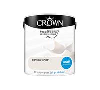 Crown Breatheasy Canvas White - Matt Standard Emulsion Paint - 2.5L
