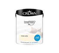 Crown Walls & Ceilings Matt Emulsion Paint Cream White - 5L