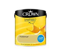 Crown Walls & Ceilings Matt Emulsion Paint Mustard Jar - 2.5L