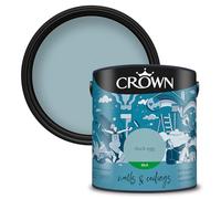 Crown Retail Core Emulsion Silk Duck Egg 2.5 L | Washable Duck Egg light reflecting sheen. Wipeable on walls & ceilings. Ideal for halls, kitchens & bathrooms. Low VOC