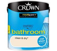Crown Retail Mould Guard Mid Sheen Emulsion Paint - Bathroom -Clean & Dry 2.5 L