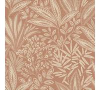 Crown Wallpaper Sahara Leaf M1783 – Botanical Textured Fern – Clay