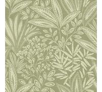 CROWN Sahara Leaf Fern Green Wallpaper M1780