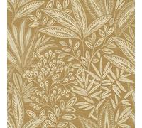 Crown Wallpaper Sahara Leaf M1781 – Botanical Textured – Ochre