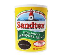 CROWN SANDTEX 5 LITRE ULTRA SMOOTH MASONRY PAINT - BITTER CHOCOLATE