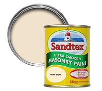 CROWN SANDTEX 5 LITRE ULTRA SMOOTH MASONRY PAINT - IVORY STONE