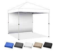CROWN SHADES Sidewall Only for 8x8 Pop up Canopy Tent (1pc, Grey) | Silver-Coated Sidewall Fabric, UPF 50+ Waterproof, Fits Straight Leg Pop-Up Canopies, Tent Not Included