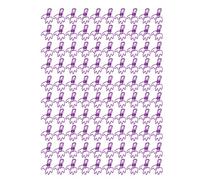 Crown Shape Metal Clips Durable Set for Office Document Handbook Ticket [Lovely Cartoon Design] (Purple)