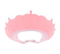 Crown Shower Cap Adjustable Silicone Bath Hat for Hair Washing | Pink, Waterproof Ear Protection, Soft Plastic Build, for Bathing and Infants, Cute Playful Fit