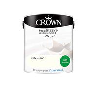 Crown Walls & Ceilings Silk Emulsion Paint – Milk White – 2.5 L