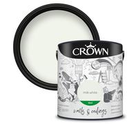 Crown Walls and Ceilings Silk Emulsion Paint, Milk White 2.5L