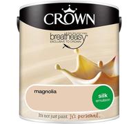 Crown Walls and Ceilings Silk Emulsion Paint, Magnolia 2.5L