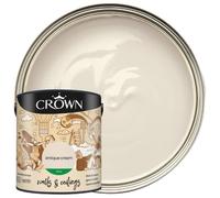 Crown Walls and Ceilings Silk Emulsion Paint, Antique Cream 2.5L
