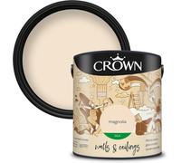 Crown Walls and Ceilings Silk Emulsion Paint, Magnolia 2.5L