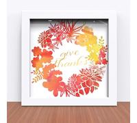 Crown Sleek White Photo Frame for 23 x 23 cm (9.1x9.1 Inches) Picture Photo, Stand or Hang on wall in both Landscape and Portrait