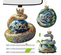 Crown Snake Pendant, Crown Snake Wrapped Earth Pendant Decoration, 2D Acrylic, 3X Keychain Pendant for Backpack, Keychain