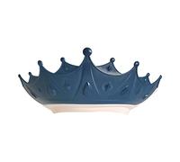 Crown Soft Plastic Shampoo Hat Waterproof Shower Hat Visor for Toddlers Blue, 15X13 cm