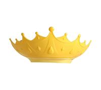 Crown Soft Plastic Shampoo Hat Waterproof Shower Hat Visor for Toddlers Yellow, 15X13 cm