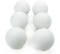 Crown Sporting Goods White Regulation Size Lacrosse Balls in Mesh Storage Bag (Set of 6)