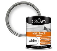 Crown Stain Block Primer White Paint - 750Ml