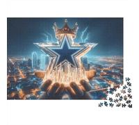 Crown Star City 1000 Piece Jigsaw Puzzle Set for Puzzle Hobbyists Thick Paper Home Decor Wall Art New Year Gift At-home Relaxation Jigsaw Brain Game 52x38cm/1000pcs