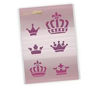 Crown Stencil Set - Reusable Small Craft/Airbrush Coronation King Crown Templates by CraftStar