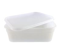 Crown Supplies Ice Cream Container with Lid - 2 Litre - Recyclable Polypropylene - Pack of 20