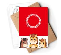 Crown Thorns Innocent Savior Sacred Postcards Envelopes Cards Mailing Year Horse