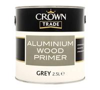Crown Trade Aluminium Wood Primer, Grey, 2.5 Litre