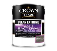 Crown Trade Clean Extreme Anti Bacterial Acrylic Eggshell, White 5L