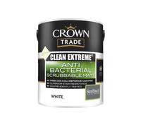 Crown Trade Steracryl Anti Bacterial Scrubbable Matt White 5l