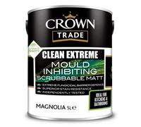 Crown Trade Clean Extreme Mould Inhibiting Scrubable Matt Magnolia 5L
