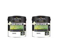 Crown Trade Clean Extreme Stain Resistant Scrubbable Matt White 2.5L Pack of 2