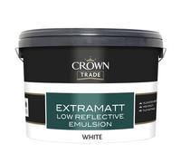 Crown Trade Extramatt Low Reflective Emulsion White 10L