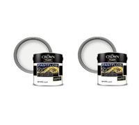 Crown Trade Fastflow Quick Dry Eggshell Paint White 2.5L Pack Of 2