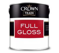 Crown Trade Full Gloss 5L, Black, High Sheen Full Gloss Paint