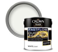 Crown Trade Paint Interior Exterior Fastflow Eggshell | All Sizes| White