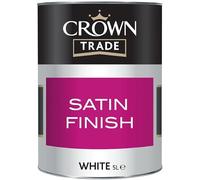 Crown Paint Trade Satin Finish White 5L